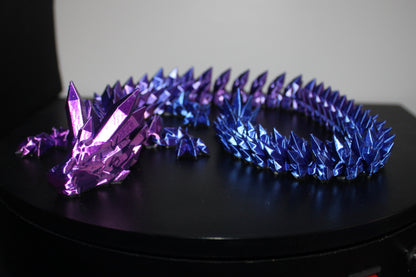 Crystal Dragon 3D printed Logo Sign Wall Desk Shelf Art