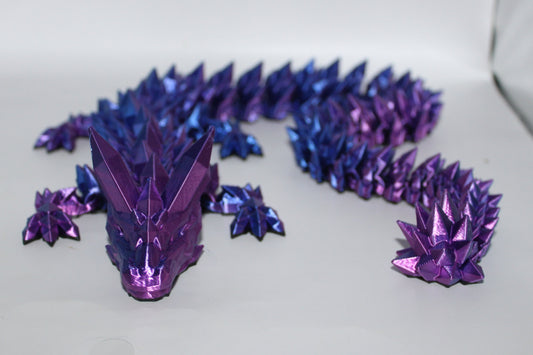 Crystal Dragon 3D printed Logo Sign Wall Desk Shelf Art
