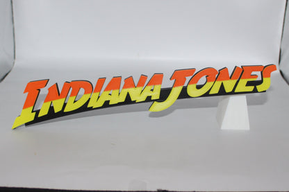 Indiana Jones 3D printed Logo Sign Wall Desk Shelf Art