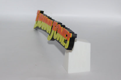 Indiana Jones 3D printed Logo Sign Wall Desk Shelf Art