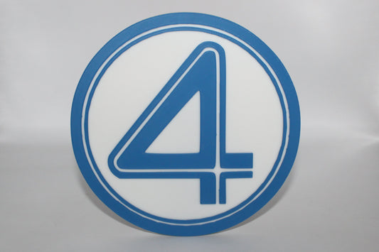 Fantastic Four 3D printed Logo Sign Wall Desk Shelf Art