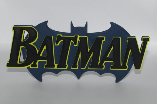 Batman 3D printed Logo Sign Wall Desk Shelf Art