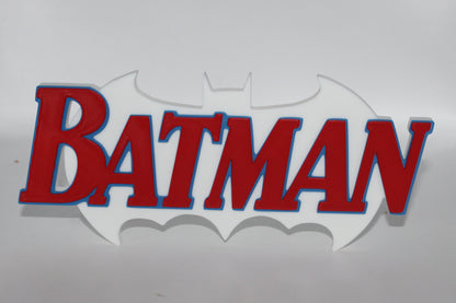 Batman 3D printed Logo Sign Wall Desk Shelf Art