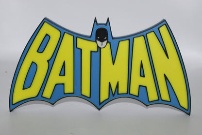 Batman Sign Display Batman 3D printed Logo Sign Wall Desk Shelf Art – WindyCity3D