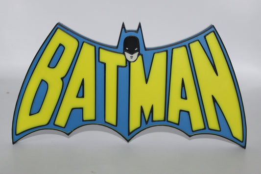 Batman 3D printed Logo Sign Wall Desk Shelf Art