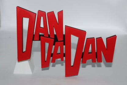 Dan Da Dan 3D printed Logo Sign Wall Desk Shelf Art