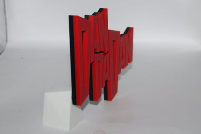 Dan Da Dan 3D printed Logo Sign Wall Desk Shelf Art