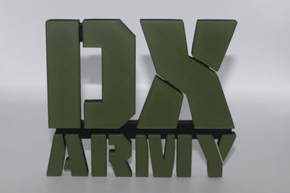DX Army 3D printed Logo Sign Wall Desk Shelf Art