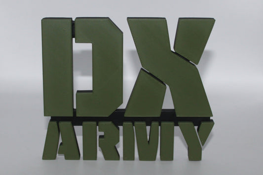 DX Army 3D printed Logo Sign Wall Desk Shelf Art