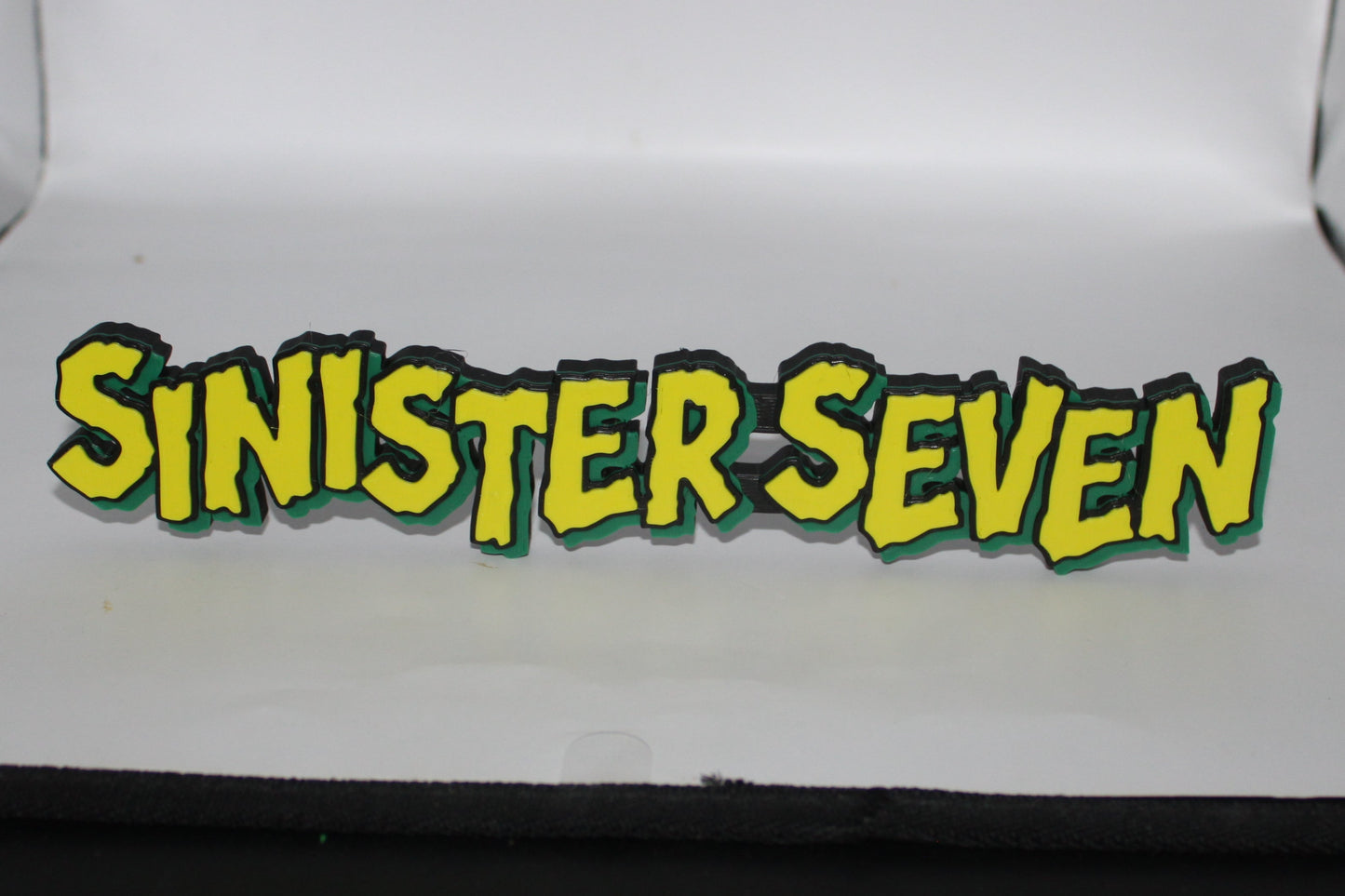 Sinister Seven 3D printed Logo Sign Wall Desk Shelf Art