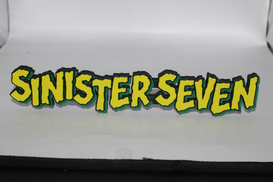 Sinister Seven 3D printed Logo Sign Wall Desk Shelf Art
