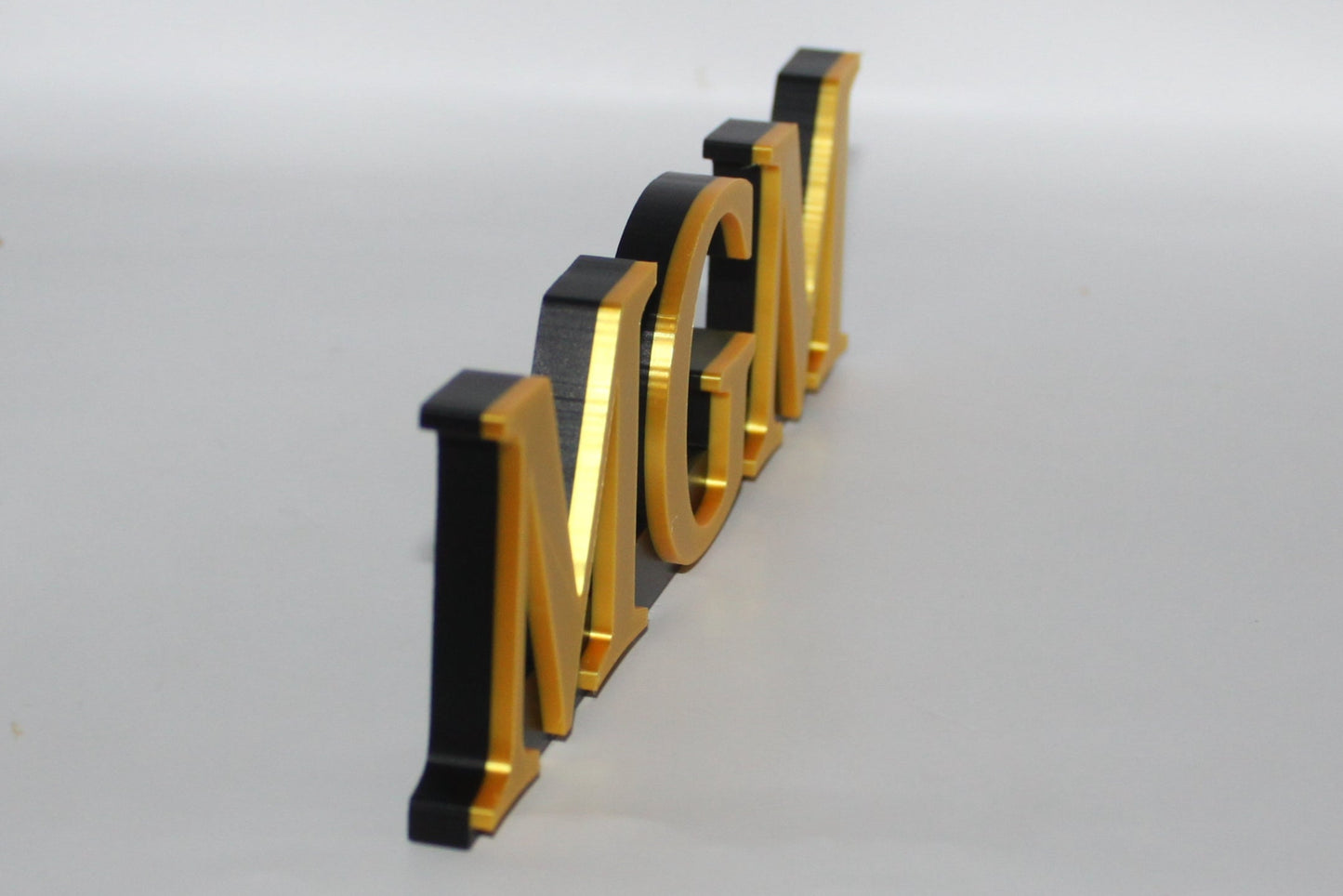 MGM 3D printed Logo Sign Wall Desk Shelf Art