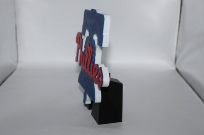 Philadelphia Phillies, 3D printed Logo, Sign, Wall, Desk, Fridge, Shelf Art