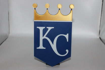 Kansas City Royals, MLB 3D printed Logo Sign Wall Desk Shelf Art