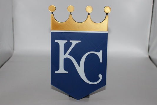 Kansas City Royals, MLB 3D printed Logo Sign Wall Desk Shelf Art