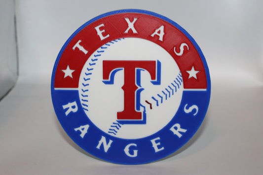 Texas Rangers 3D printed Logo Sign Wall Desk Shelf Art