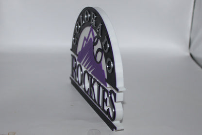 Colorado Rockies, 3D printed Logo, Sign, Wall, Desk, Fridge, Shelf Art