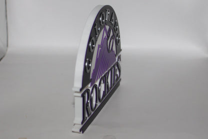 Colorado Rockies, 3D printed Logo, Sign, Wall, Desk, Fridge, Shelf Art