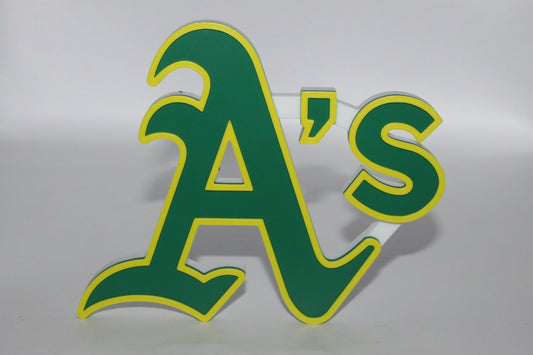 Oakland Athletics 3D printed Logo Sign Wall Desk Shelf Art