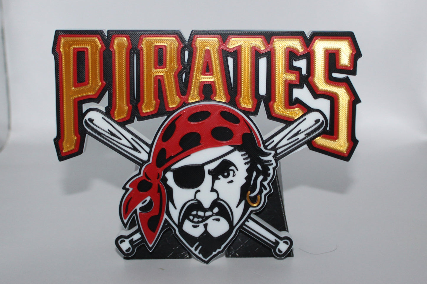 Pittsburgh Pirates, MLB 3D printed Logo Sign Wall Desk Shelf Art