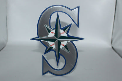 Seattle Mariners, MLB 3D printed Logo Sign Wall Desk Shelf Art