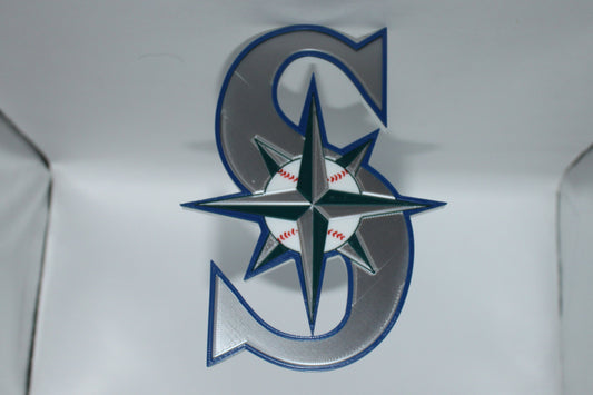 Seattle Mariners, MLB 3D printed Logo Sign Wall Desk Shelf Art