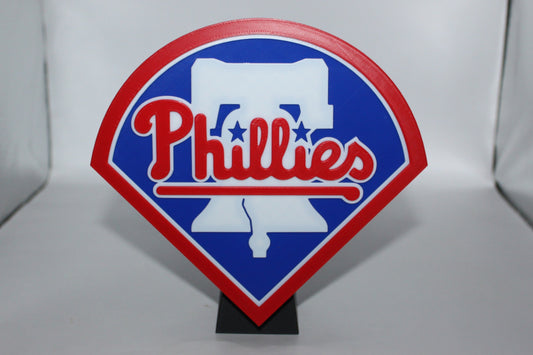 Philadelphia Phillies, 3D printed Logo, Sign, Wall, Desk, Fridge, Shelf Art