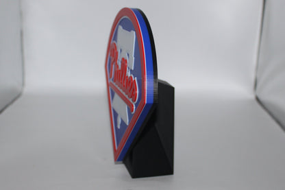 Philadelphia Phillies, 3D printed Logo, Sign, Wall, Desk, Fridge, Shelf Art