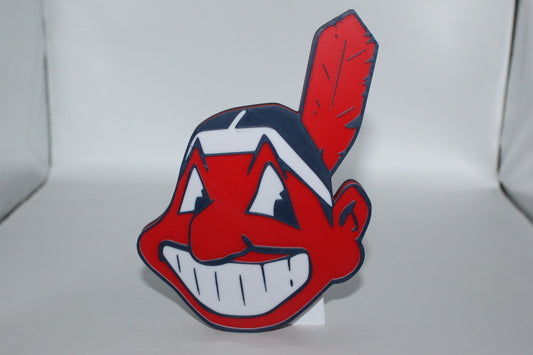 Cleveland Indians, 3D printed Logo Sign Wall Desk Shelf Art
