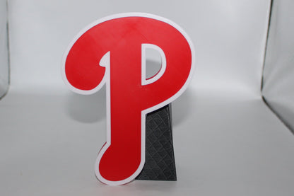 Philadelphia Phillies, 3D printed Logo, Sign, Wall, Desk, Fridge, Shelf Art