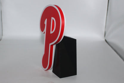 Philadelphia Phillies, 3D printed Logo, Sign, Wall, Desk, Fridge, Shelf Art