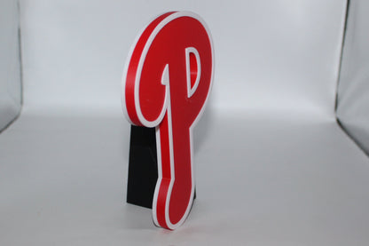 Philadelphia Phillies, 3D printed Logo, Sign, Wall, Desk, Fridge, Shelf Art