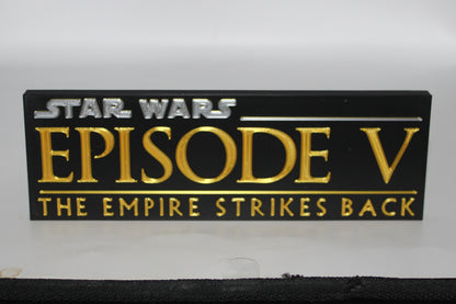 Star Wars, The Empire Strikes Back, 3D printed Logo Sign Wall Desk Shelf Art