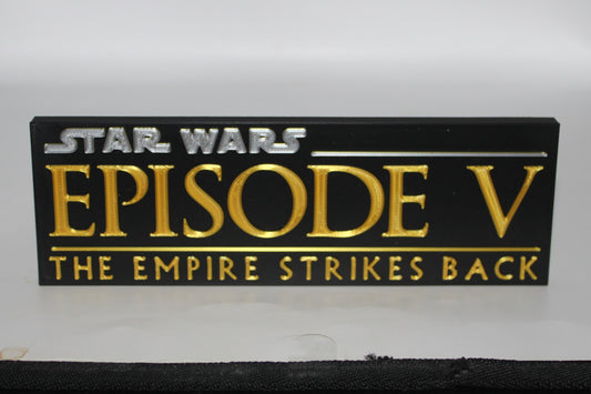 Star Wars, The Empire Strikes Back, 3D printed Logo Sign Wall Desk Shelf Art
