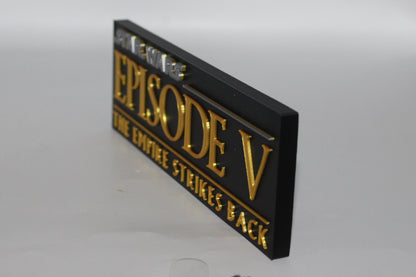 Star Wars, The Empire Strikes Back, 3D printed Logo Sign Wall Desk Shelf Art