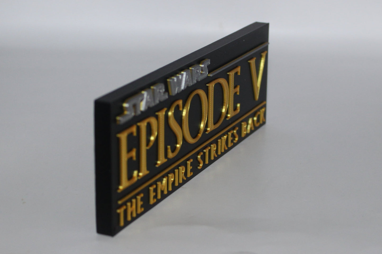 Star Wars, The Empire Strikes Back, 3D printed Logo Sign Wall Desk Shelf Art