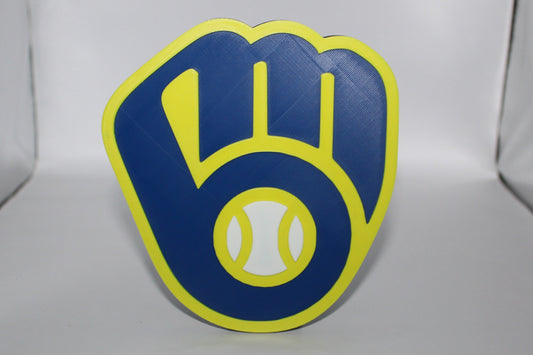 Milwaukee Brewers 3D printed Logo Sign Wall Desk Shelf Art