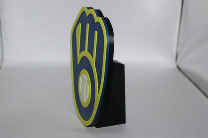 Milwaukee Brewers 3D printed Logo Sign Wall Desk Shelf Art