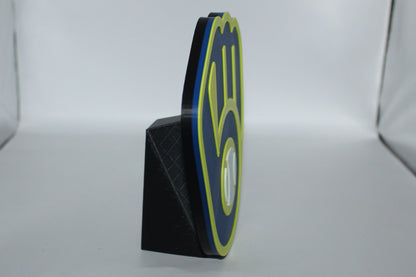 Milwaukee Brewers 3D printed Logo Sign Wall Desk Shelf Art