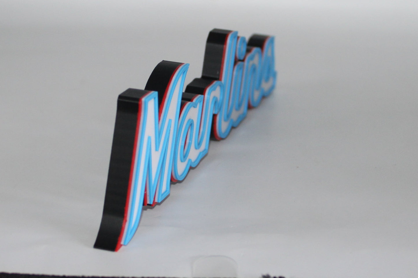 Miami Marlins 3D printed Logo Sign Wall Desk Shelf Art
