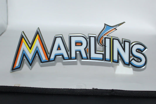 Miami Marlins 3D printed Logo Sign Wall Desk Shelf Art