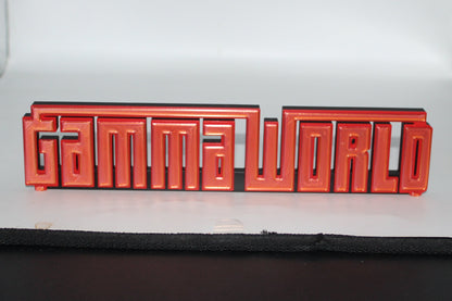 Gamma World 3D printed Logo Sign Wall Desk Shelf Art