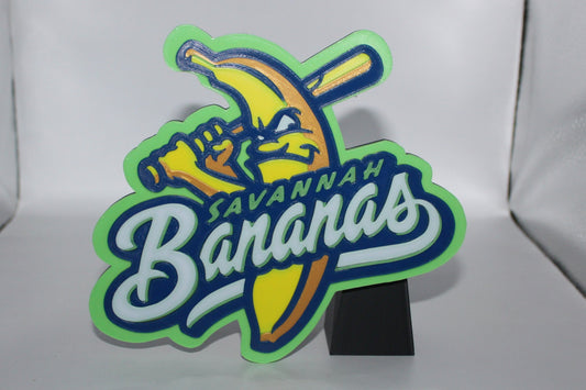 Savannah Bananas, National Football League 3D printed Logo Sign Wall Desk Shelf Art