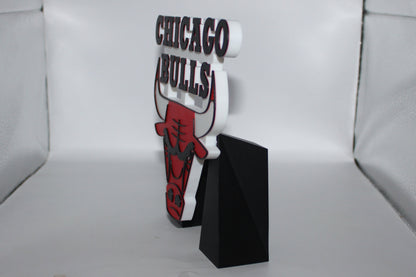Chicago Bulls 3D printed Logo Sign Wall Desk Shelf Art