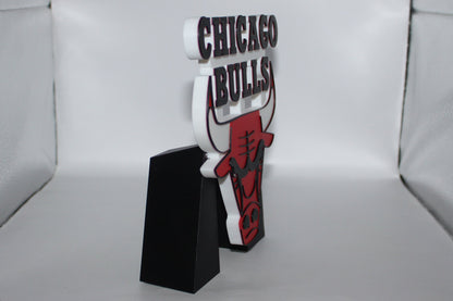 Chicago Bulls 3D printed Logo Sign Wall Desk Shelf Art