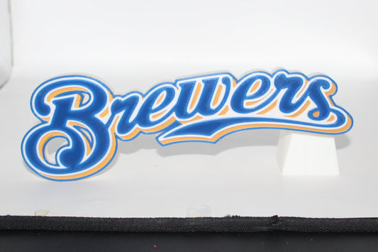 Milwaukee Brewers 3D printed Logo Sign Wall Desk Shelf Art