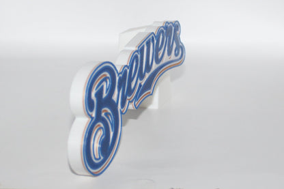 Milwaukee Brewers 3D printed Logo Sign Wall Desk Shelf Art