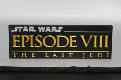 Star Wars The Last Jedi 3D printed Logo Sign Wall Desk Shelf Art