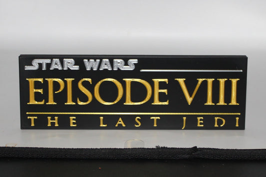 Star Wars The Last Jedi 3D printed Logo Sign Wall Desk Shelf Art