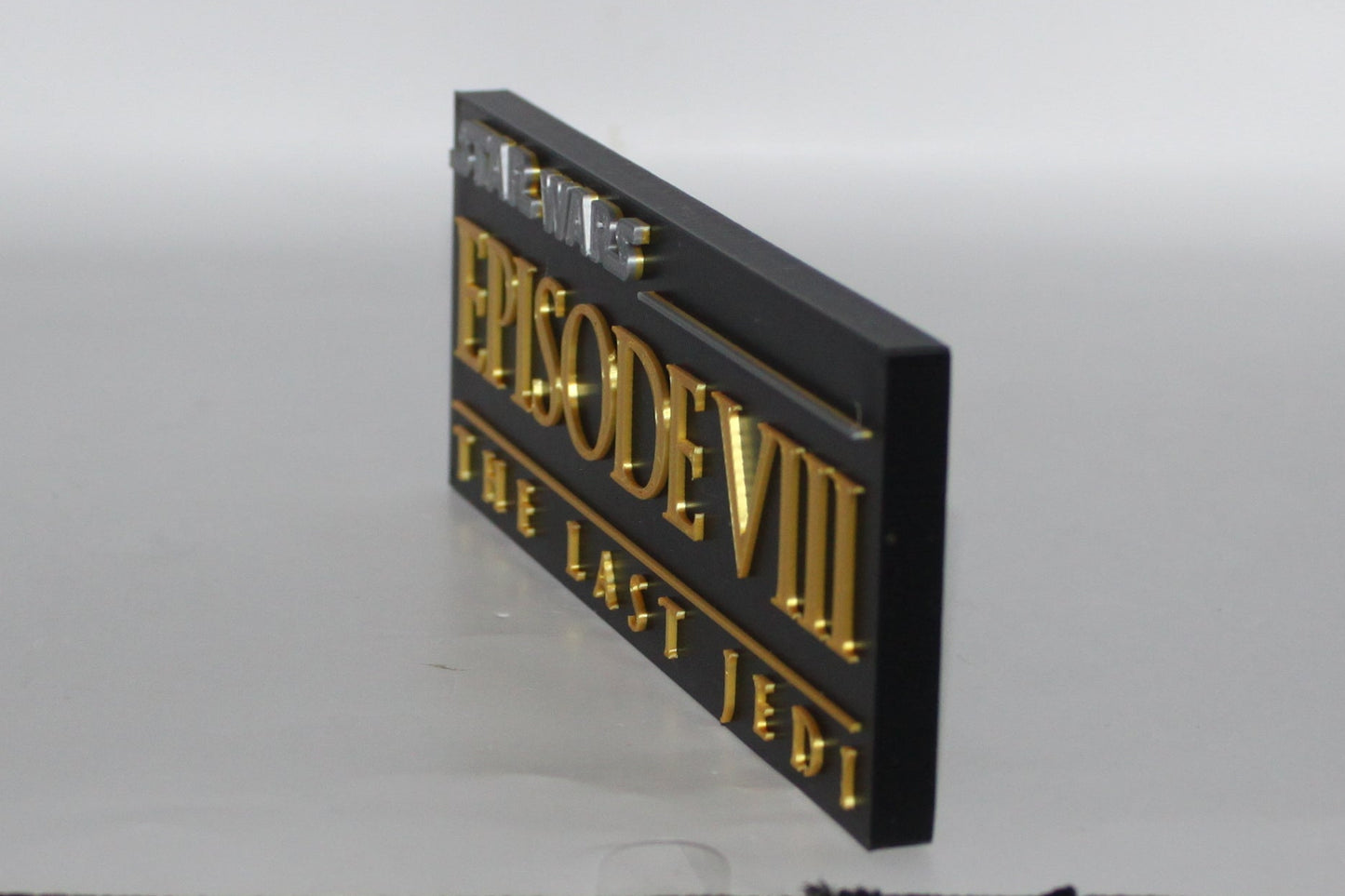 Star Wars The Last Jedi 3D printed Logo Sign Wall Desk Shelf Art